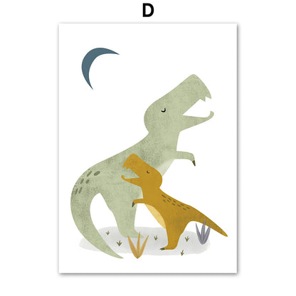 Quadro dinosauro e montagne