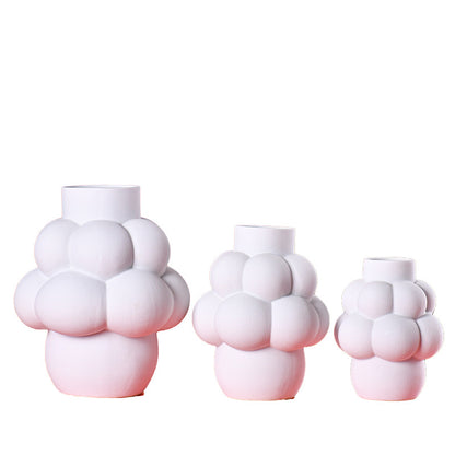 Vaso bianco fiori secchi
