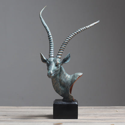 Testa di antilope in ceramica