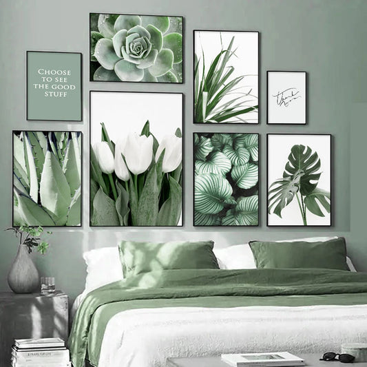 Quadro su tela Piante e succulente verdi