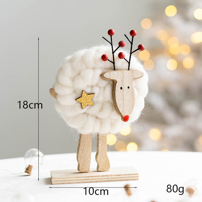 Decorazione alce feltro natale
