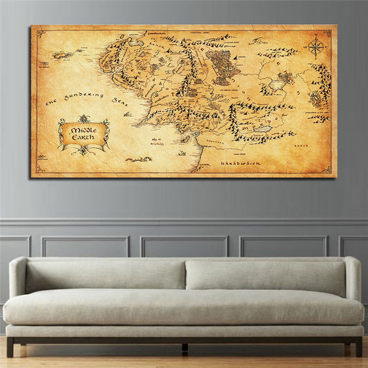 Quadro su tela Mappa da film