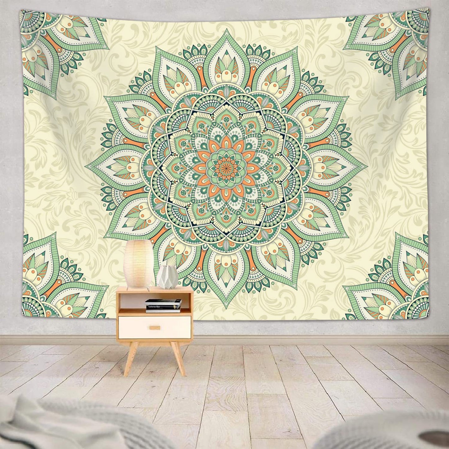 Tappeto mandala verde