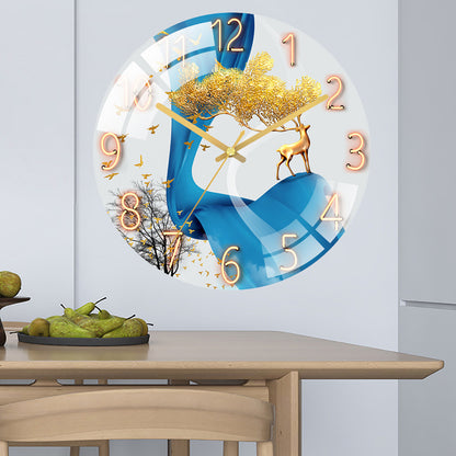 Orologio da parete Cervo albero floreale