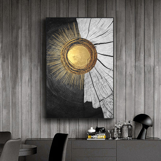 Quadro su tela Sole raggi geometrici