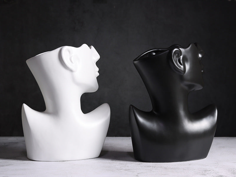Scultura ceramica volto