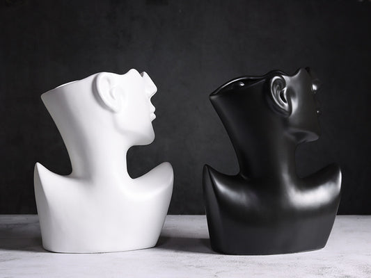 Scultura ceramica volto