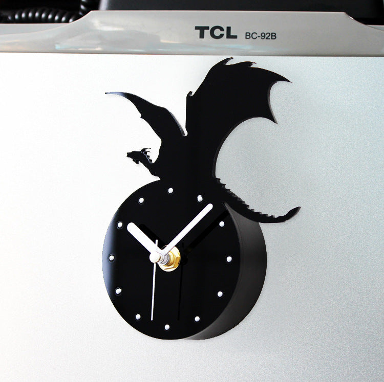 Orologio da parete Drago nero 3D
