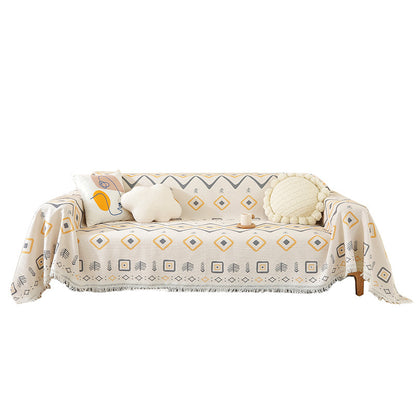Plaid divano beige pattern geometrico