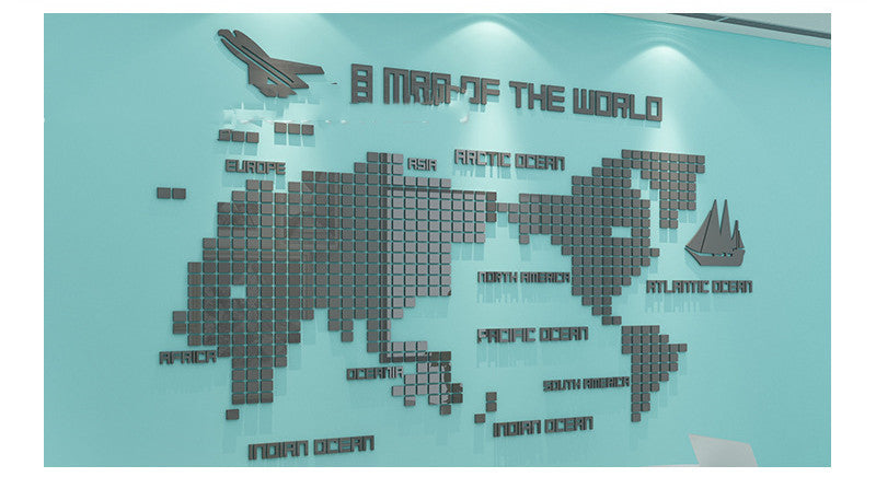 Adesivo murale mosaico mappa 3D