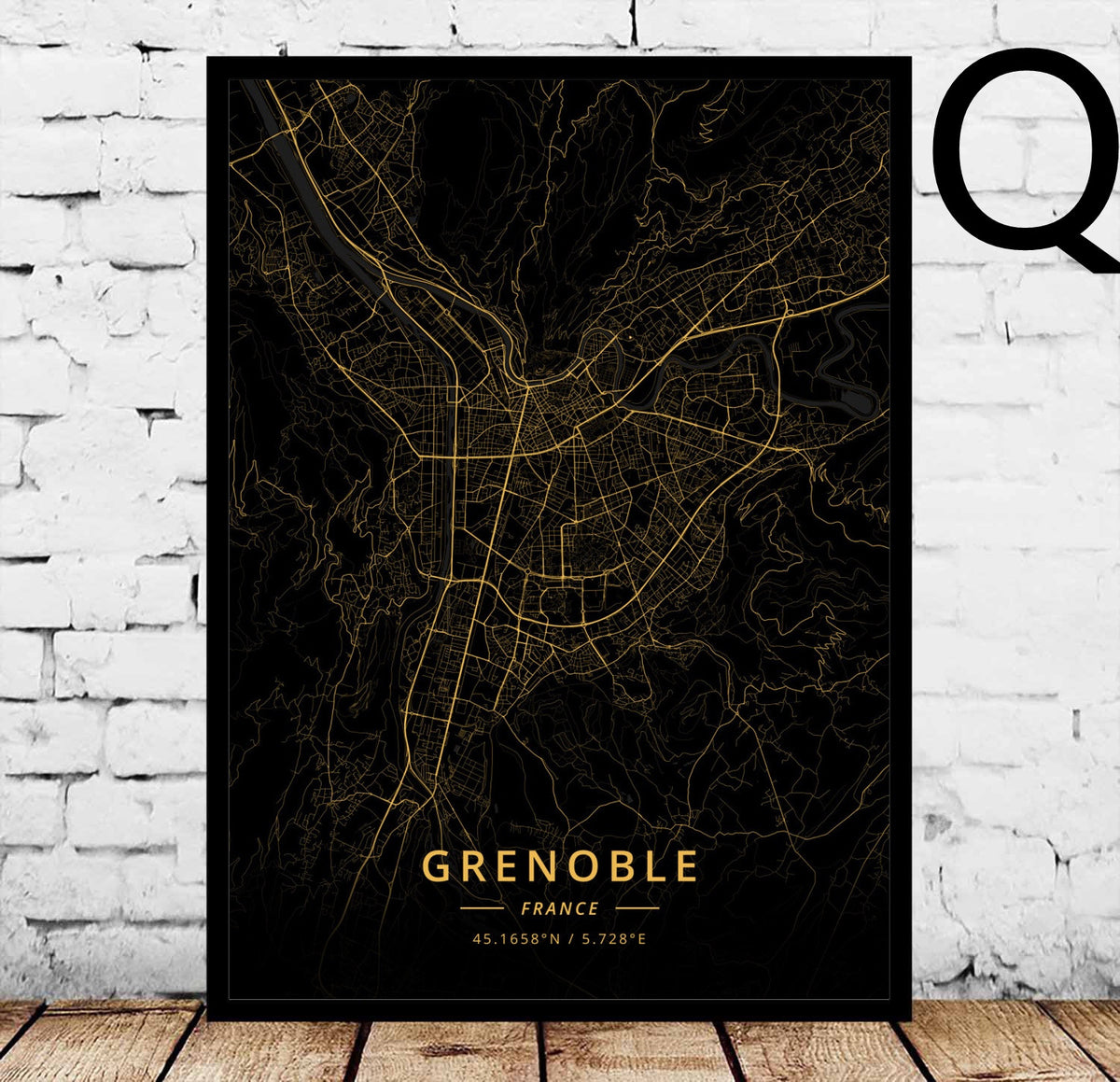 Poster Mappa di Angers