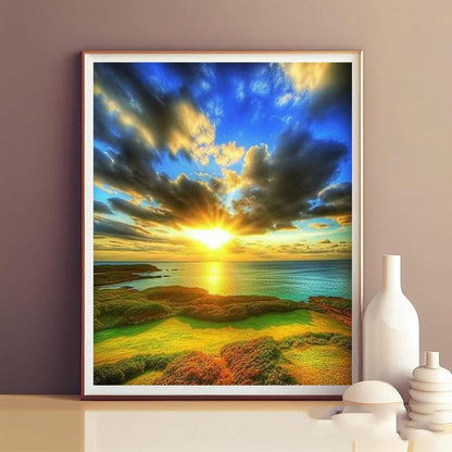 Quadro diamanti notte marina