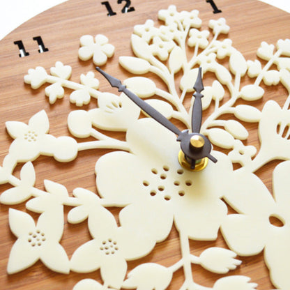 Orologio da parete Albero con fiori