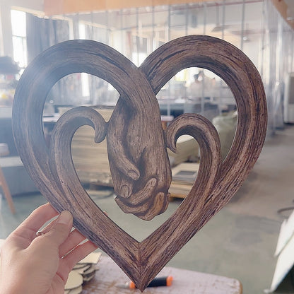 Decorazione cuori legno
