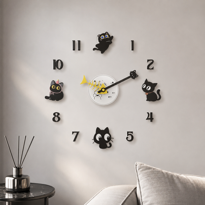 Orologio da parete Gatti silhouette