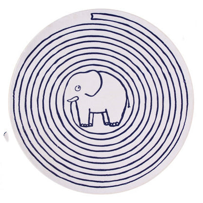 Tappeto rotondo disegni bambini pastello