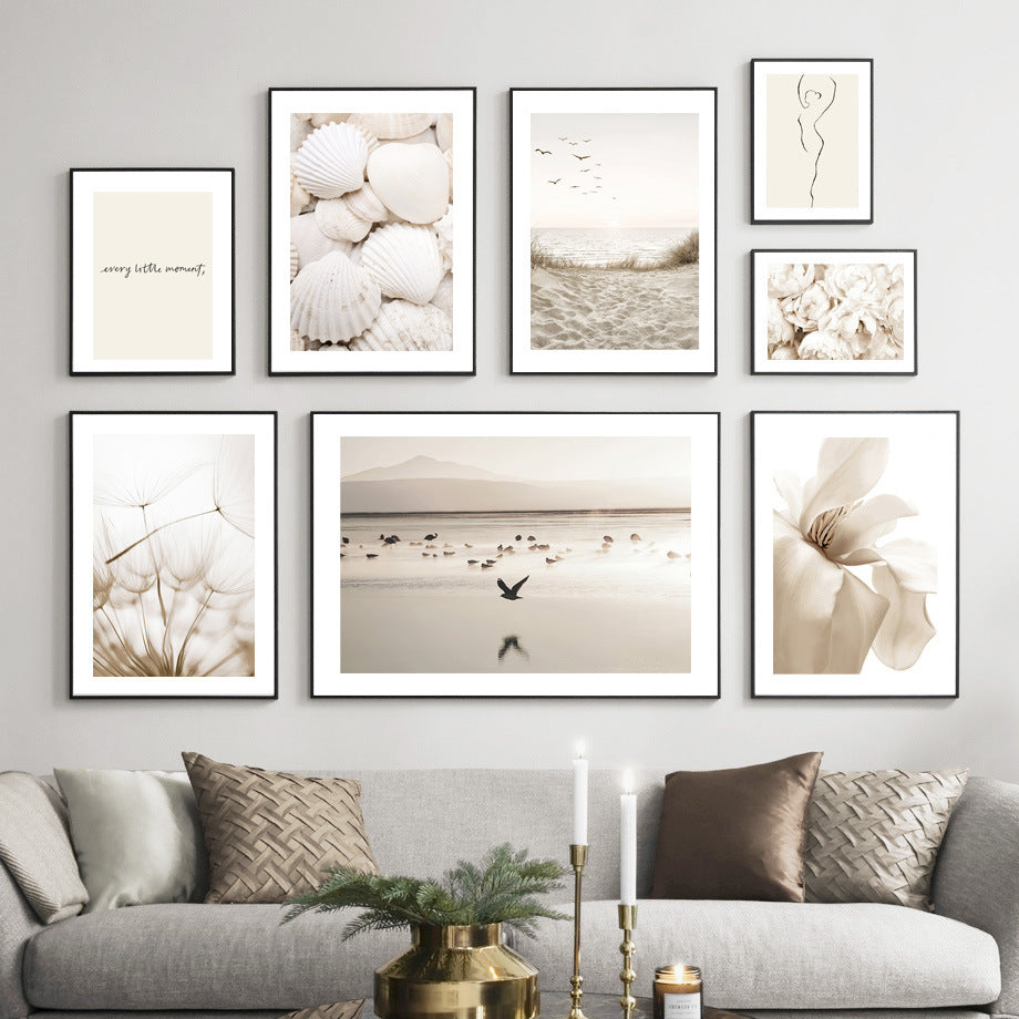 Quadro spiaggia fiori