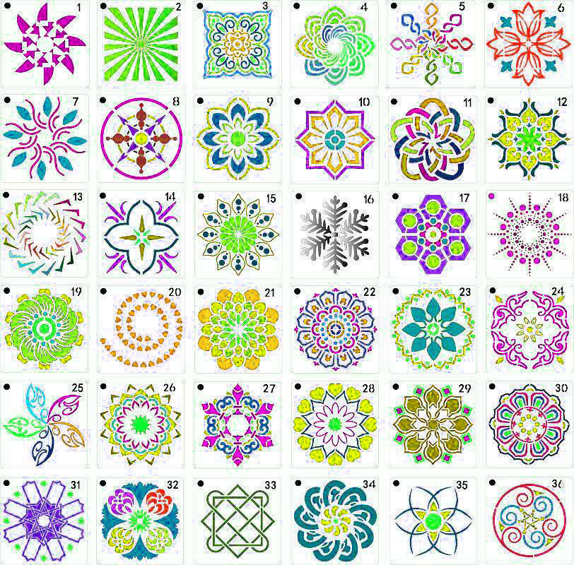 Stencil mandala