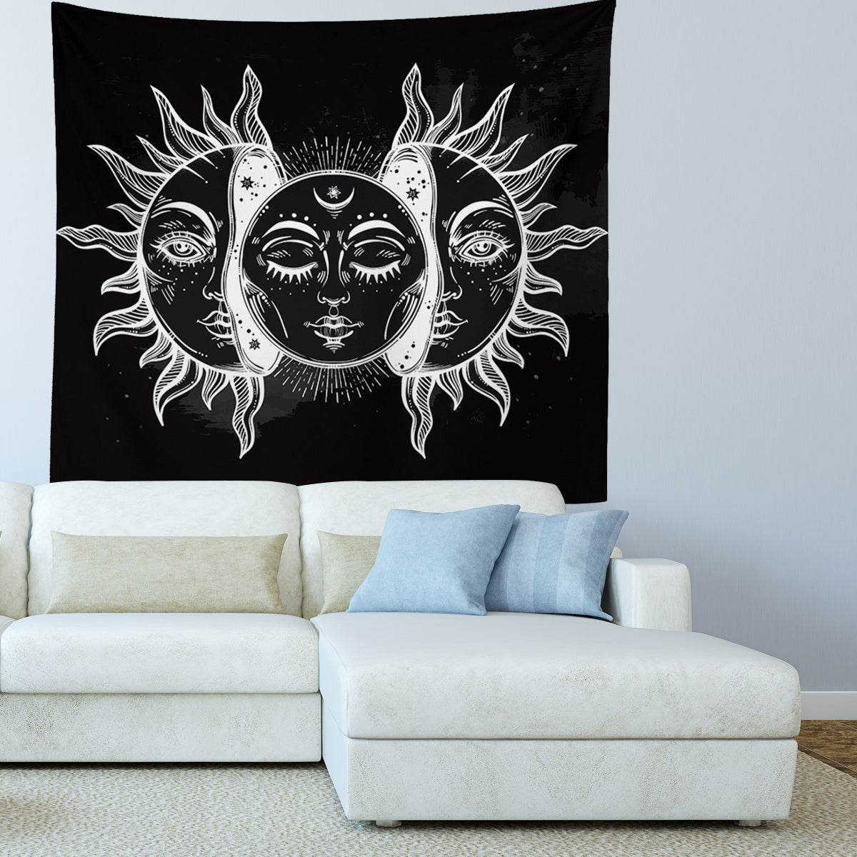 Arazzo luna e sole
