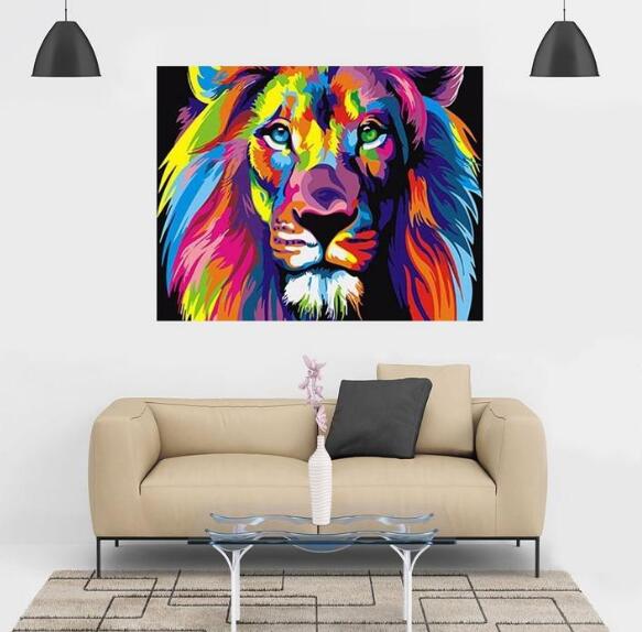 Quadro Leone neon