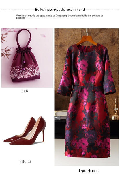 Abito Jacquard Dipinto