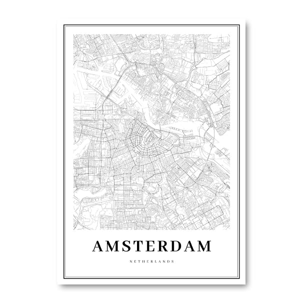 Poster Mappa Paesi Bassi