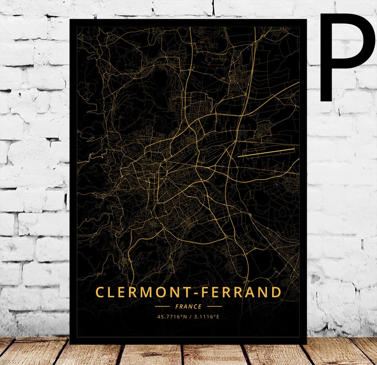 Poster Mappa di Angers