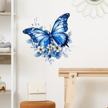 Adesivo Murale Farfalla e Fiori