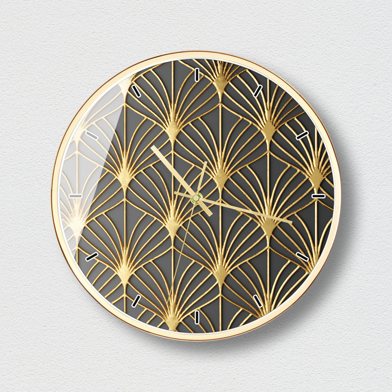 Orologio da parete Pattern floreale dorato