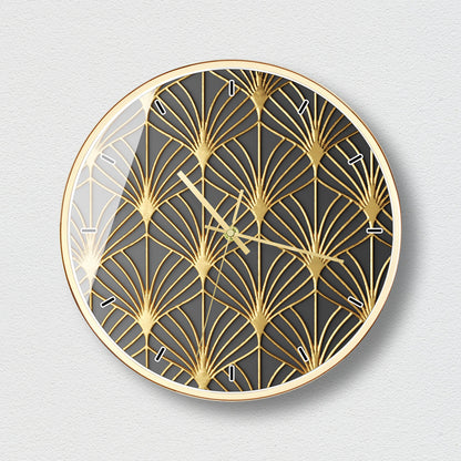 Orologio da parete Pattern floreale dorato