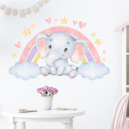Adesivo elefante arcobaleno