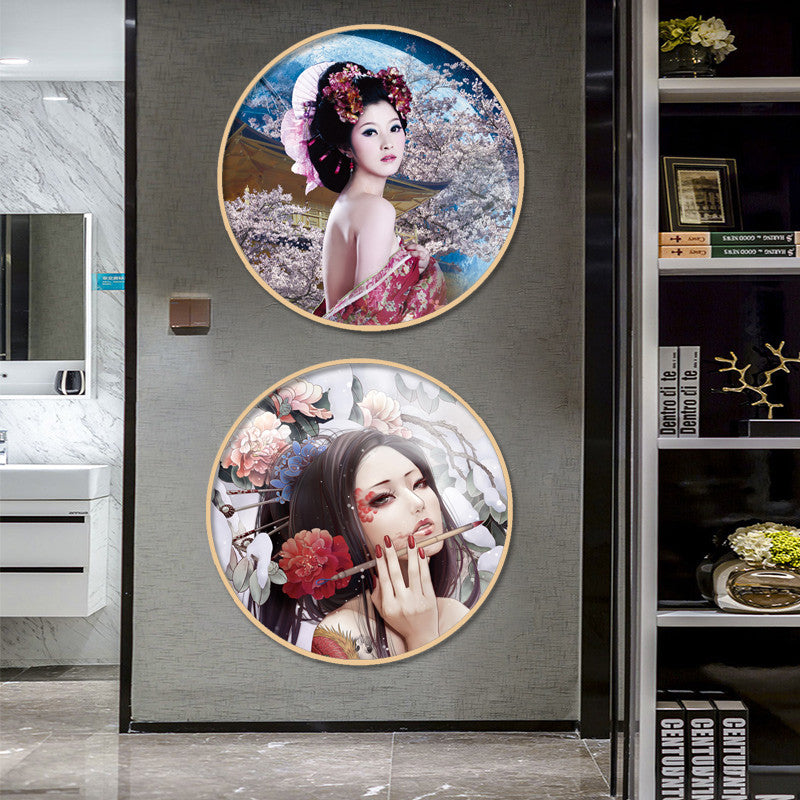 Quadro geisha stile giapponese