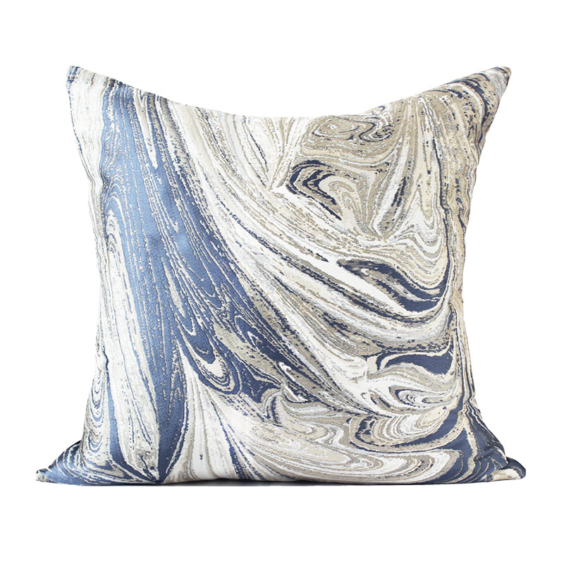 Cuscino blu motivo astratto