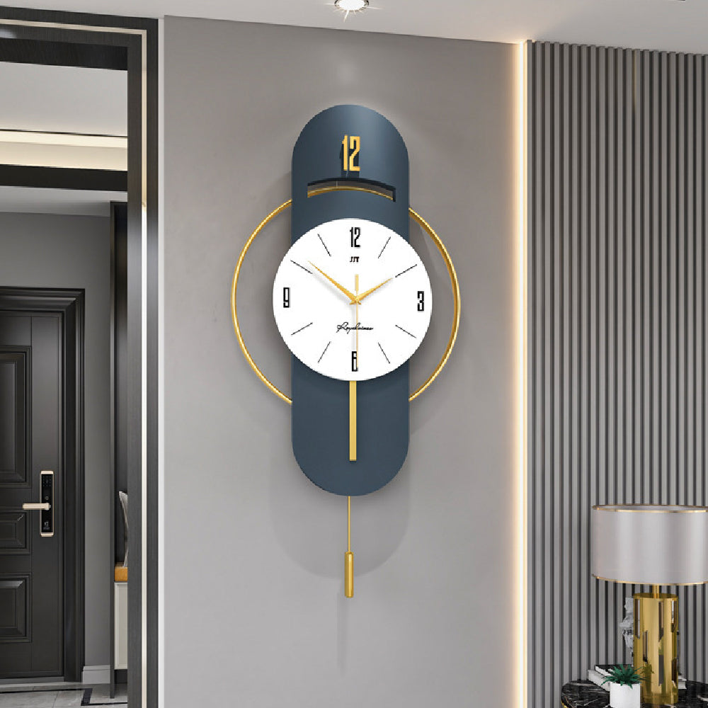 Orologio da parete Forma ovale blu