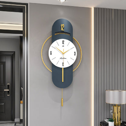 Orologio da parete Forma ovale blu