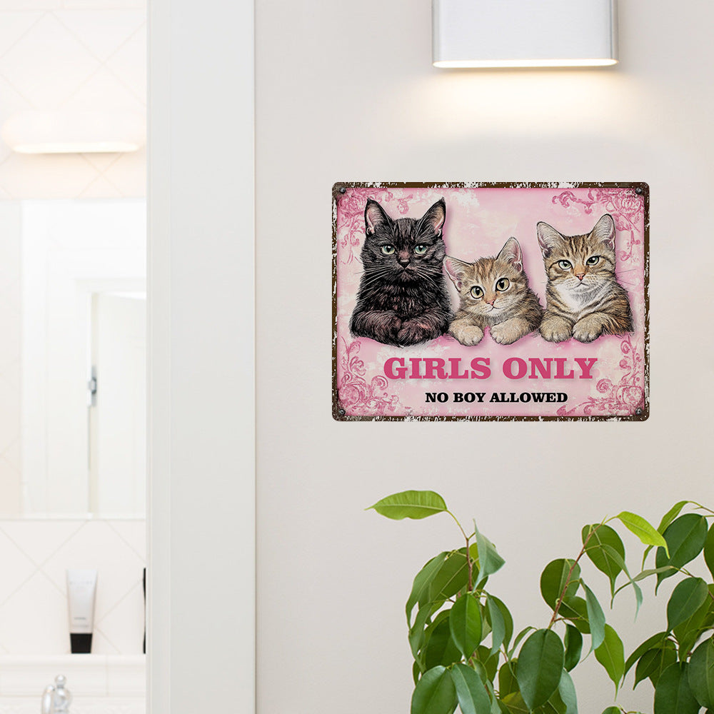 Adesivo murale Gatto con scritta