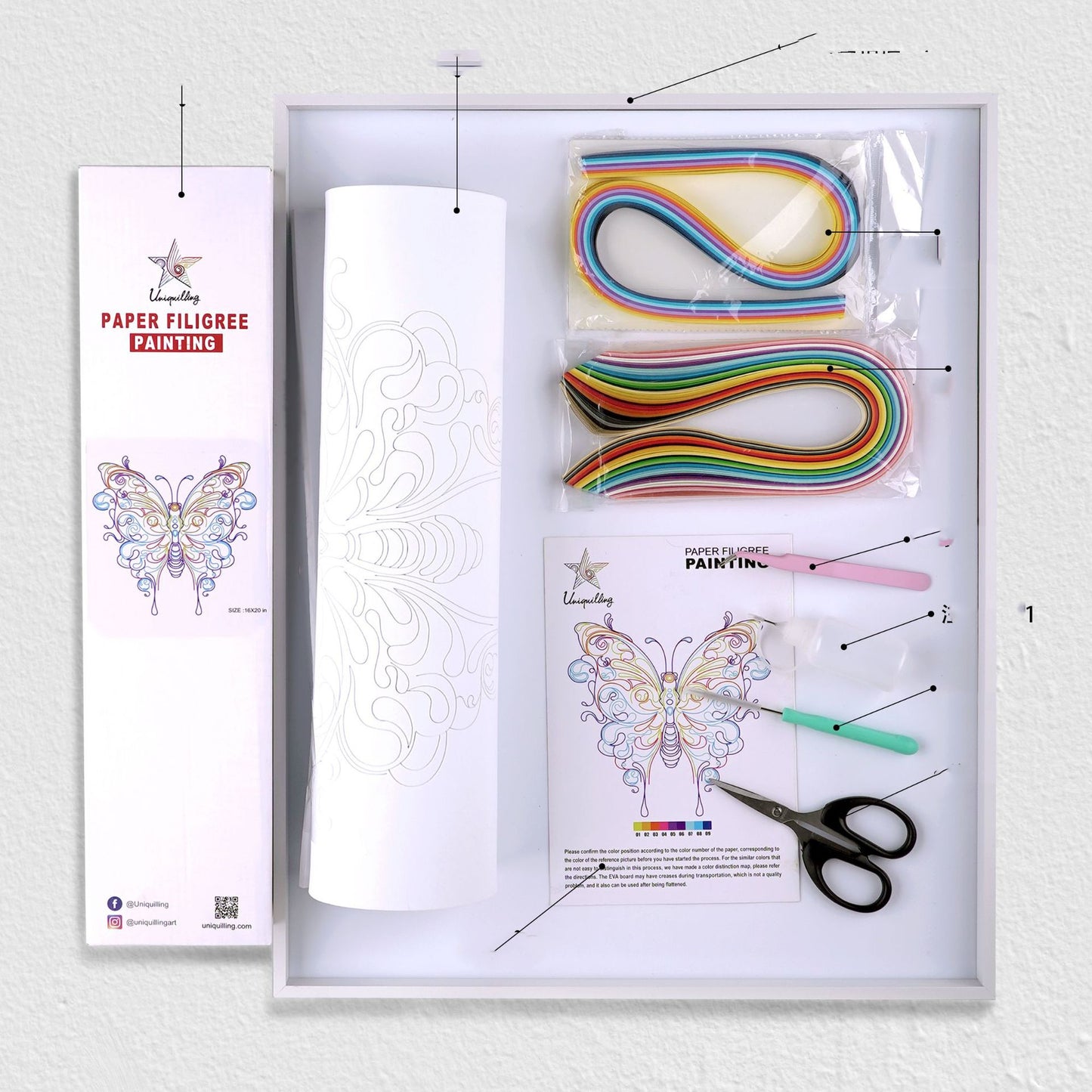 Quadro carta trapuntata