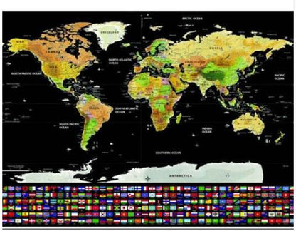 Cartina del mondo da grattare