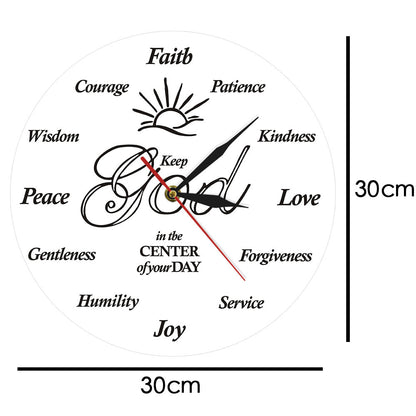 Orologio da parete Sole e scritte spirituali