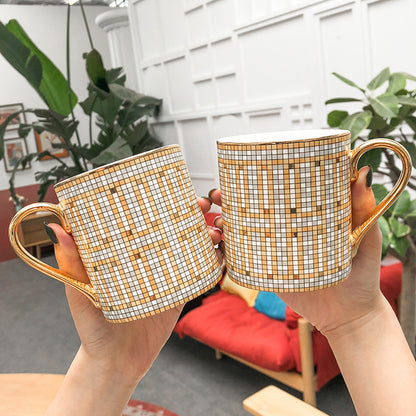 Tazza Ceramica Mosaico Oro
