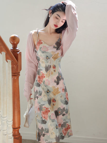 Vestito vintage stampa artistica
