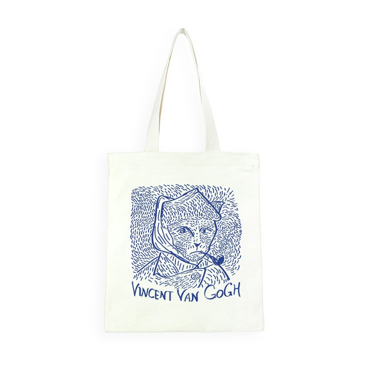 Borsa tela stile gatto d'arte