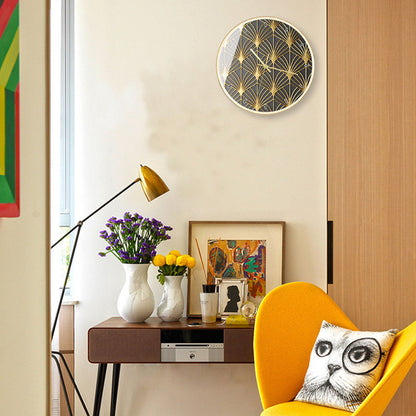 Orologio da parete Pattern floreale dorato