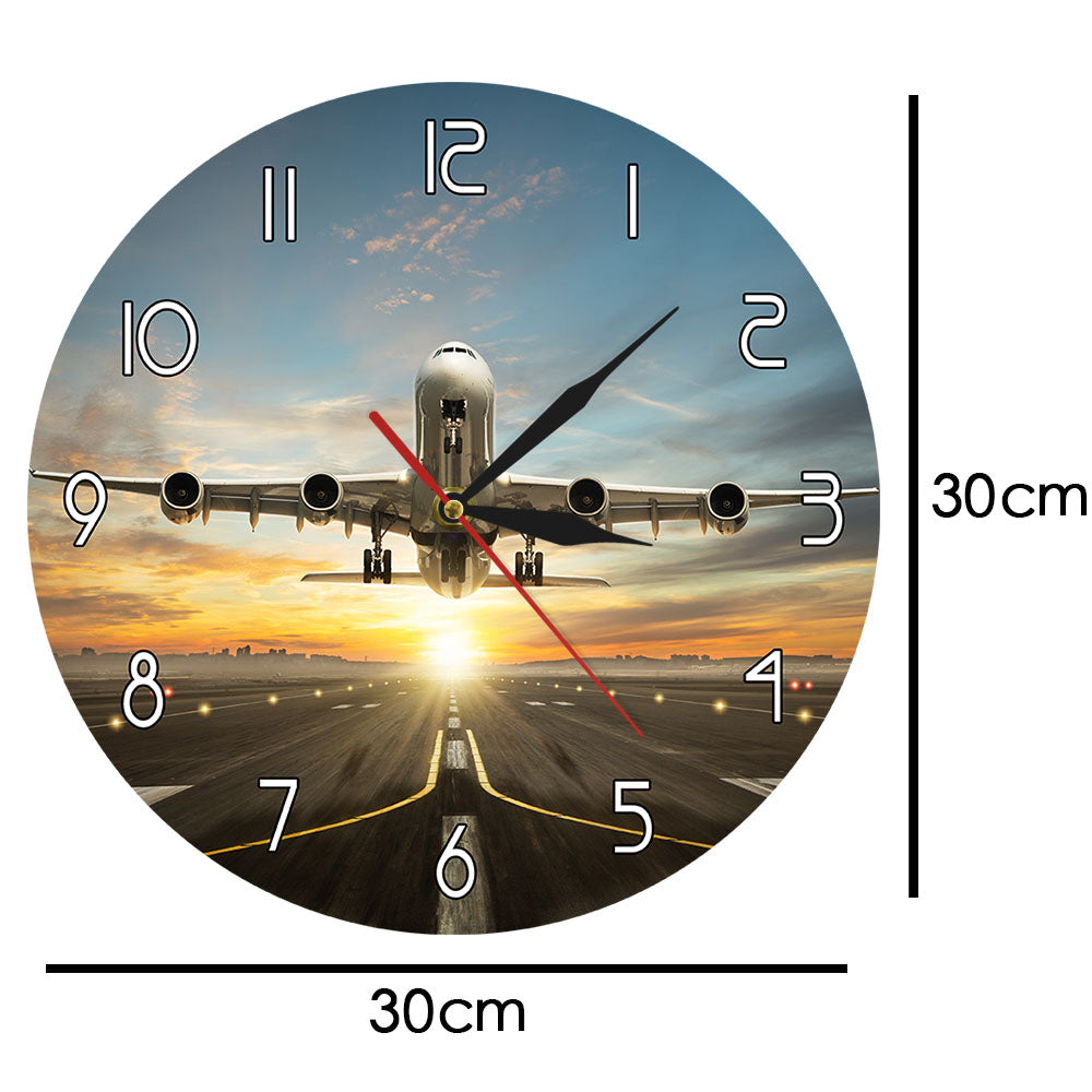 Orologio da parete Aeroplano tramonto