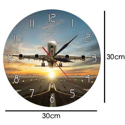 Orologio da parete Aeroplano tramonto