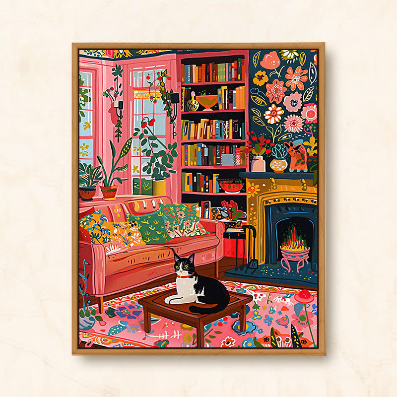 Quadro gatto fumetto