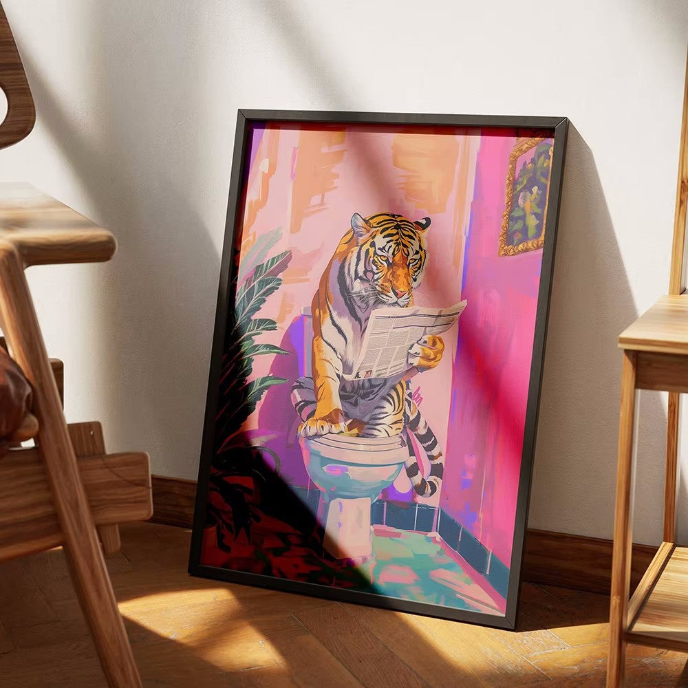 Poster tigre in bagno