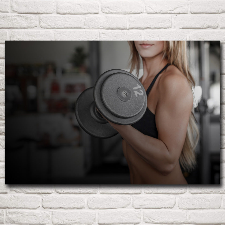 Poster Donna che solleva pesi