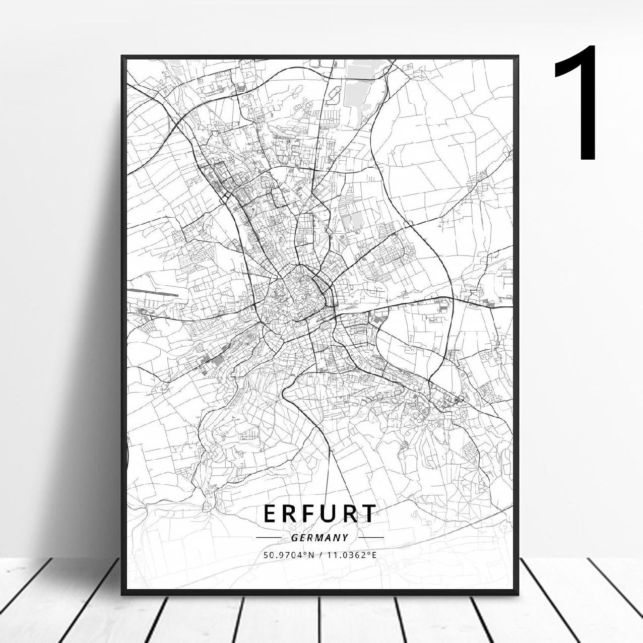 Poster Mappa Germania