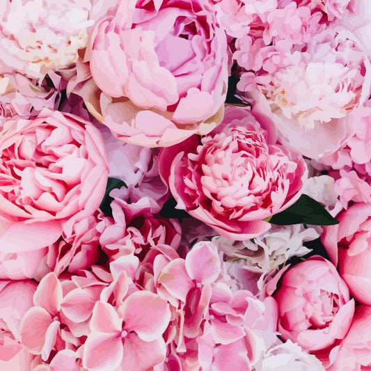 Quadro su tela Peonie rosa